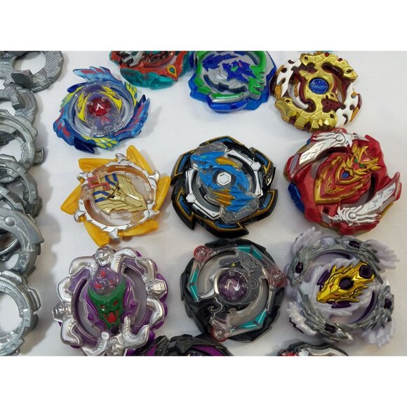 Beyblade Parts Lot 60 pieces Layers Turbo Discs Valtryek Sphinx BeyWarriors Case - Picture 8 of 16